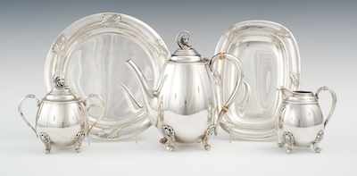 Appraisal: An International Sterling Silver Coffee Service Spring Glory Consisting of