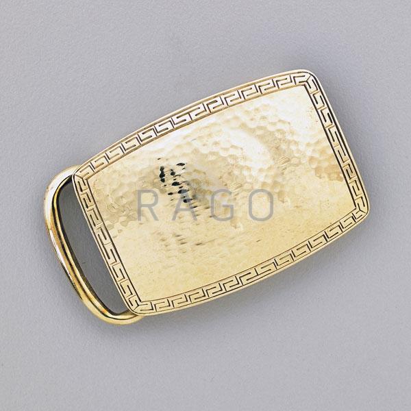 Appraisal: TIFFANY CO K YELLOW GOLD BELT BUCKLE Condition Report