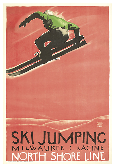 Appraisal: WILLARD FREDERIC ELMES - SKI JUMPING NORTH SHORE LINE x