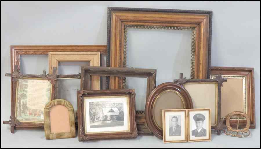 Appraisal: COLLECTION OF THIRTEEN CARVED WOOD FRAMES Largest '' x ''