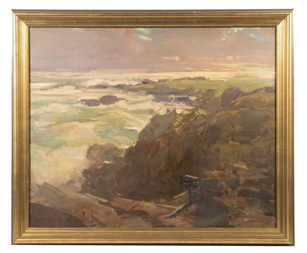 Appraisal: JAY CONNAWAY ME AZ IN - Sunset Monhegan oil on