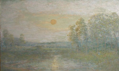 Appraisal: Artist Dewey Charles Melville American - Title Harvest Moon Medium