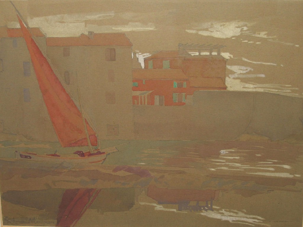 Appraisal: ALEXANDER GRAHAM MUNRO Martigues inscribed on the mount watercolour over