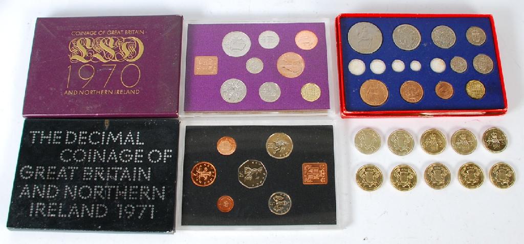 Appraisal: PRE DECIMAL SET OF ELIZABETH II PROOF COINS halfpenny to