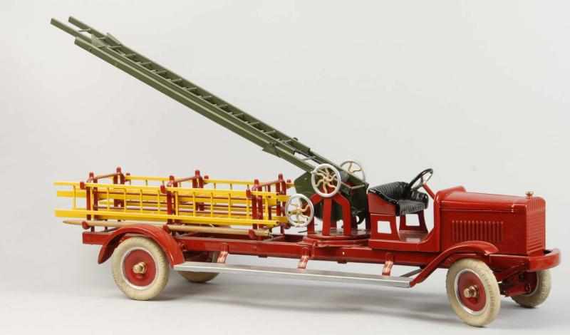 Appraisal: Pressed Steel Kingsbury Fire Ladder Truck Toy Description American Original