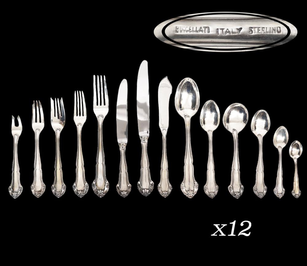 Appraisal: PCS STERLING BUCCELLATI IMP GRANDE FLATWARE pieces of Buccellatti Imperial