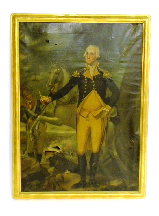 Appraisal: 'George Washington Standing with Horse on Field of Battle'' possibly