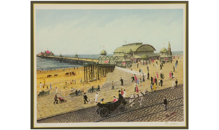 Appraisal: Tom Dodson Signed Print North Pier Blackpool Signed Lower Right