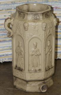 Appraisal: Staffordshire smear glaze stoneware water filter in the Gothic style