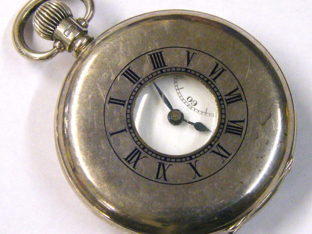 Appraisal: Selex silver lever half hunter pocket watch Dennison case hallmarked