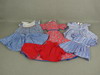 Appraisal: DOLL CLOTHES - Assortment of six cotton print dresses circa