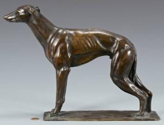 Appraisal: Bronze of Greyhound Dog Austrian Arthur Imanuel Lowental Austria -