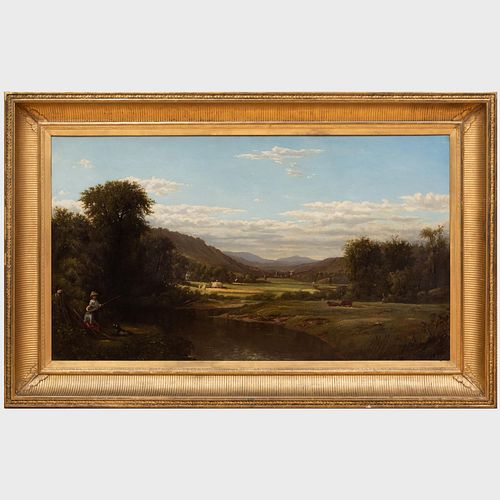 Appraisal: GEORGE E NILES - LANDSCAPEOil on canvas signed 'G E