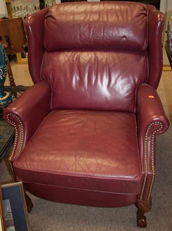 Appraisal: La-Z-boy Chippendale style leather recliner Estimate - No condition report