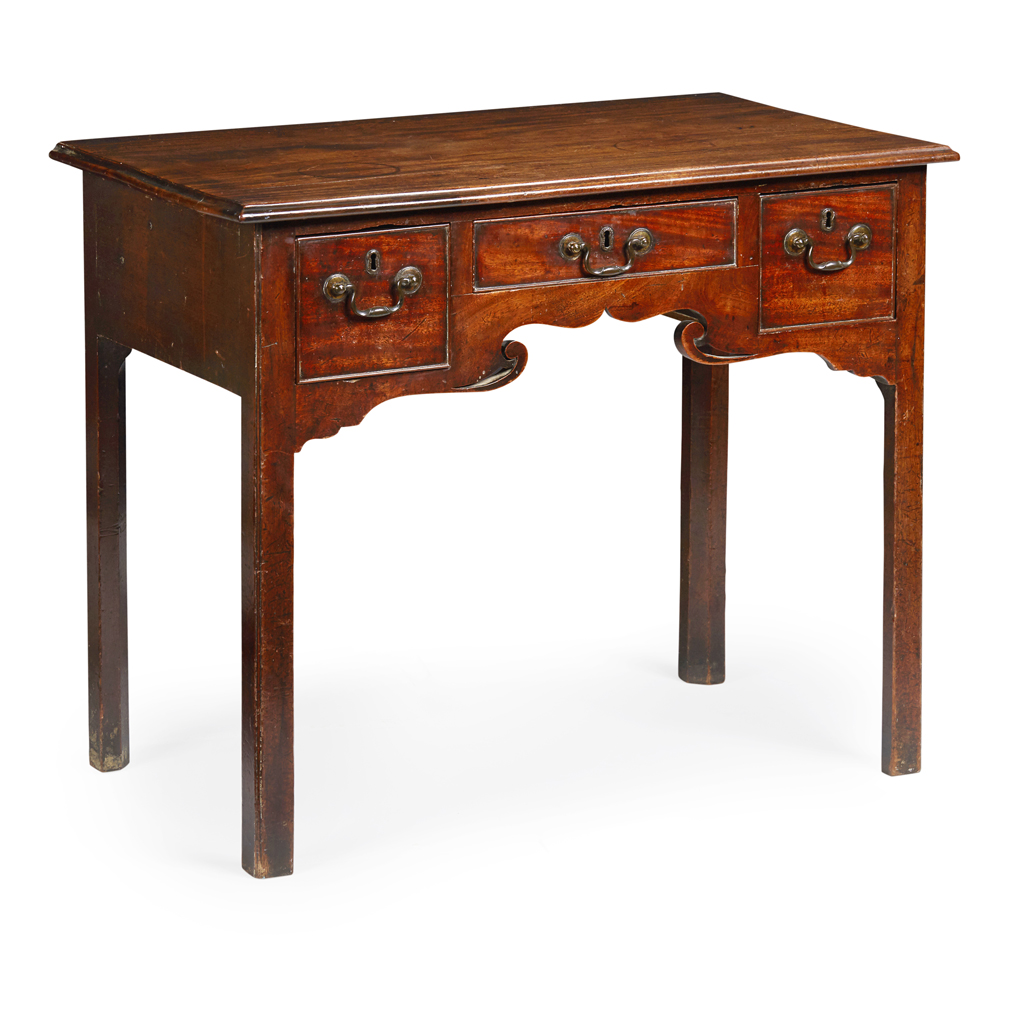 Appraisal: GEORGE II MAHOGANY LOWBOY MID TH CENTURY the rectangular top