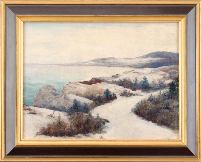 Appraisal: JAMES DAVID SMILLE American - WINTER BAY Oil on canvas