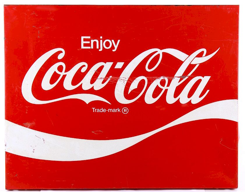 Appraisal: Original Coca-Cola Metal Advertising Sign For your consideration is this