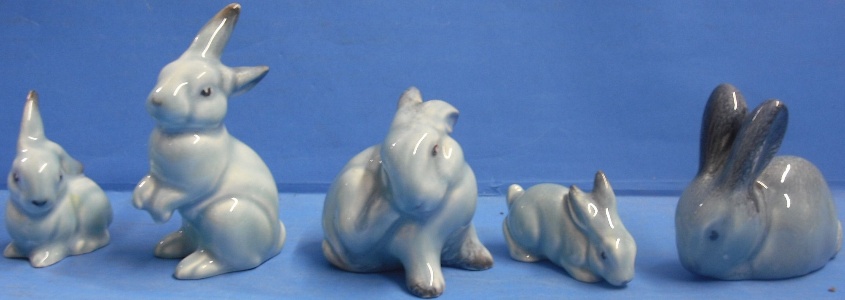 Appraisal: Beswick Set of Blue Rabbits No's And