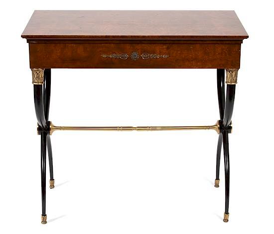 Appraisal: A Charles X Style Partially Ebonized Ladies Desk Height x