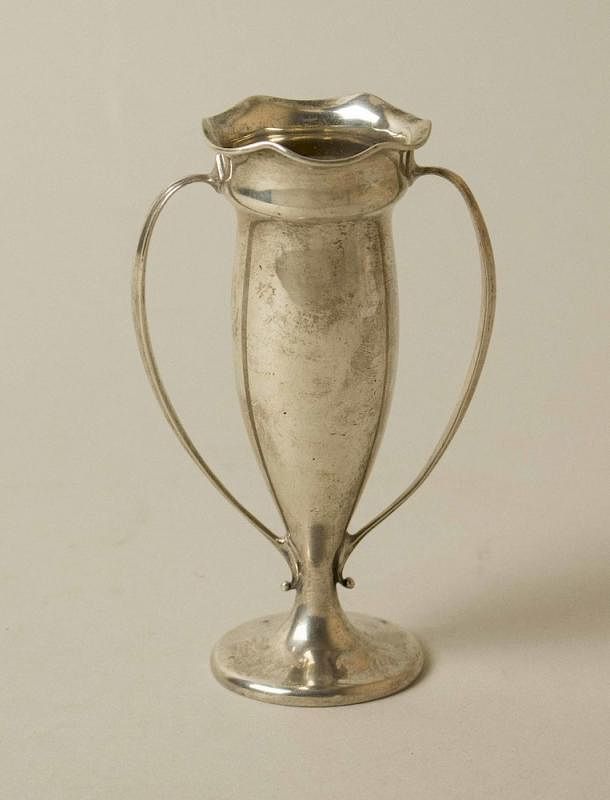 Appraisal: Tiffany Co Sterling Two Handled Vase Tiffany Co sterling two