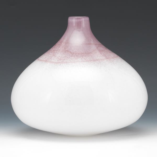 Appraisal: Art Glass Onion Style Vase Sculpture x Of bulbous form