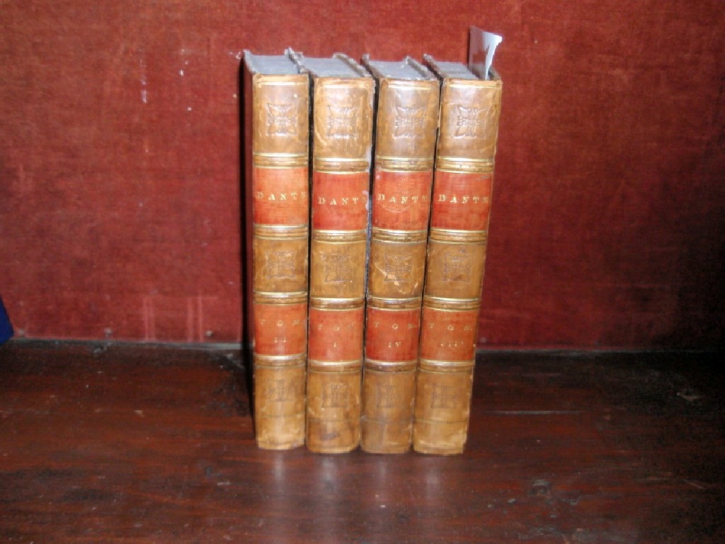 Appraisal: Alighieri Dante La Divina Commedia vols Livorno full calf raised