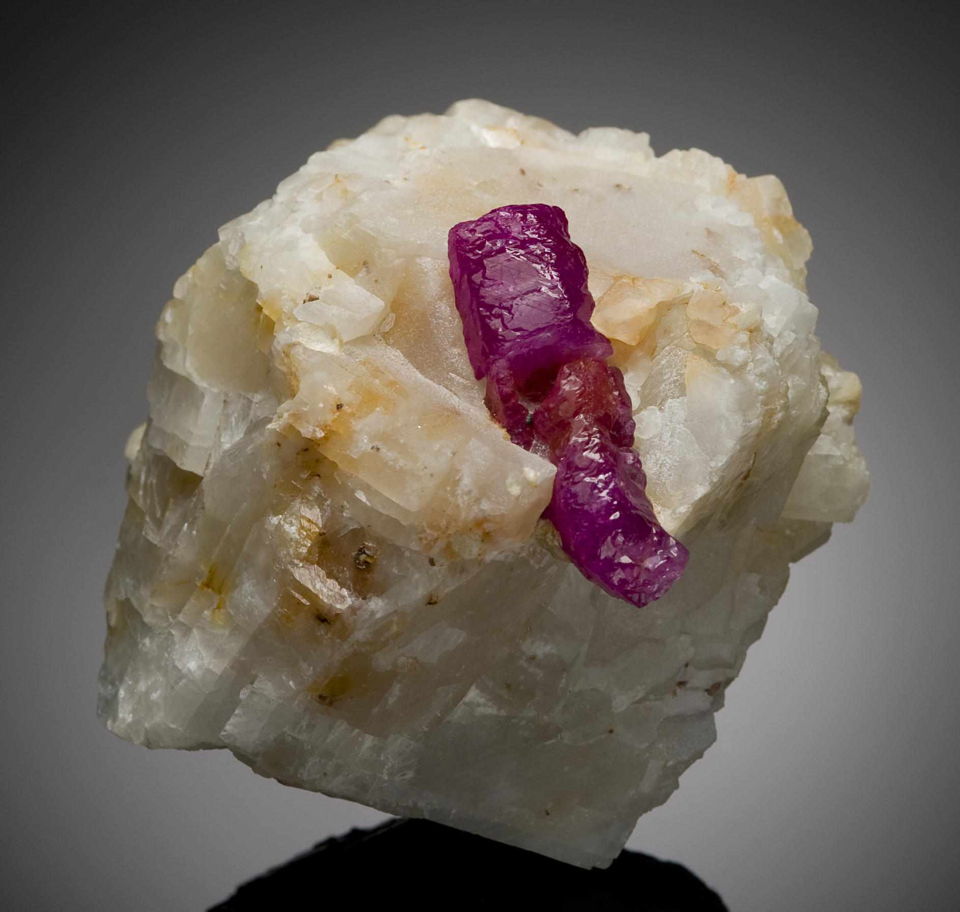 Appraisal: Ruby on Calcite Mogok BurmaFrom the famed region for rubies