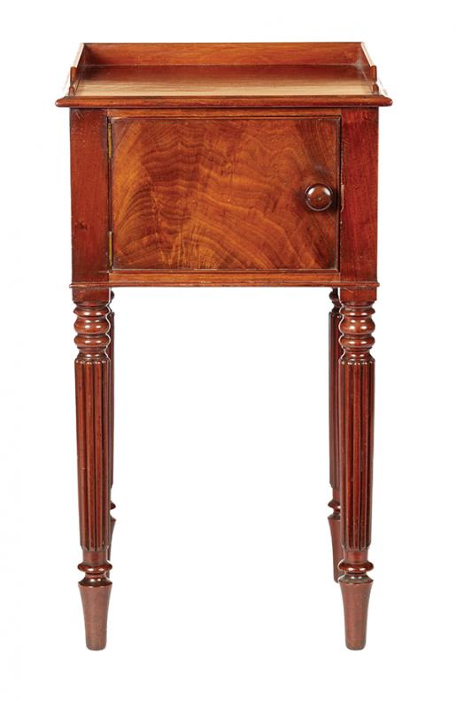 Appraisal: A WILLIAM IV MAHOGANY POT CUPBOARD CIRCA The gallery top