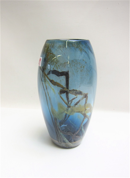 Appraisal: DAN BERGMA NW STUDIO ART GLASS VASE signed underfoot Height