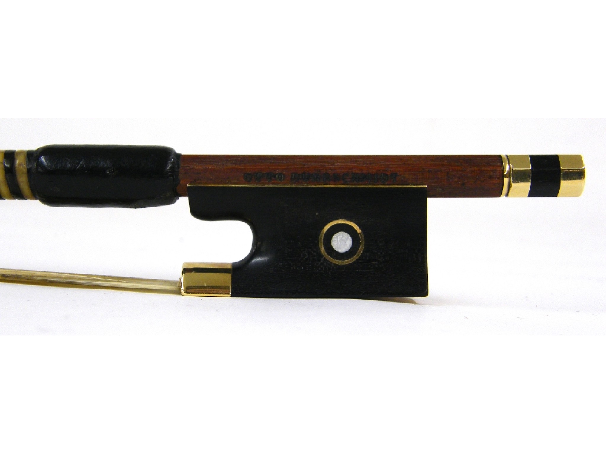 Appraisal: German gold mounted violin bow by and stamped Otto Durrschmidt