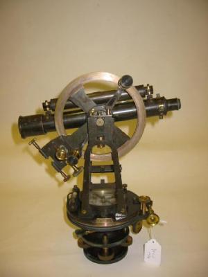 Appraisal: A BRASS AND JAPANNED THEODOLITE by W F Stanley Co