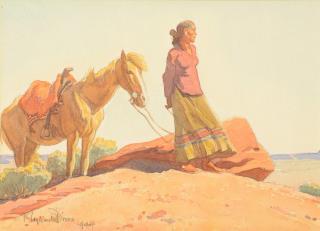 Appraisal: MAYNARD DIXON - Navajo Woman Navajos Canyon de Chelly circa