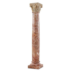 Appraisal: A European Carved Marble Column Capital Likely th Century The