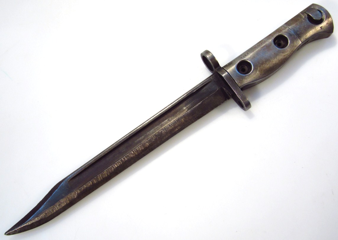 Appraisal: A LIA Lee Enfield bayonet no with shaped pierced guard