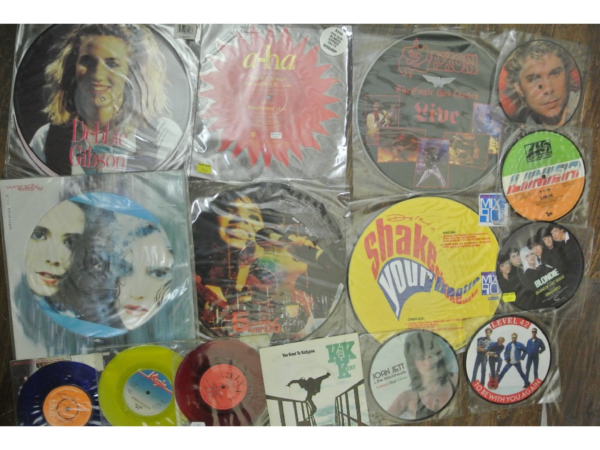 Appraisal: A mixed collection of LP single picture discs including A-Ha