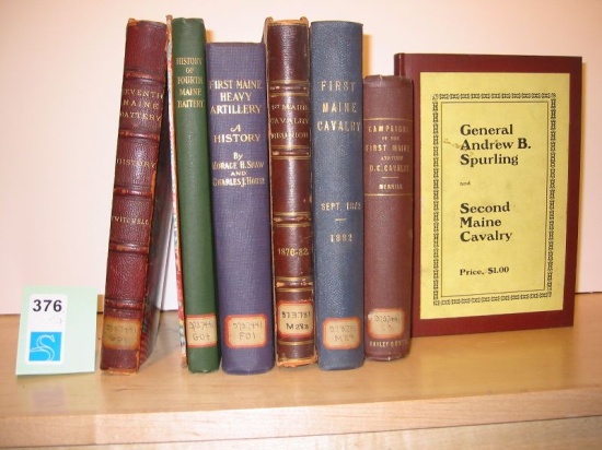 Appraisal: MAINE Group of volumes relating to Maine artillery and cavalry