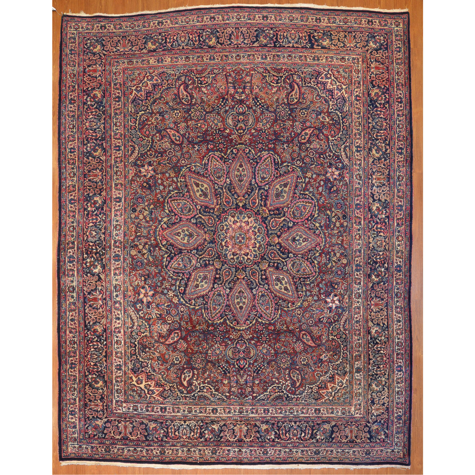 Appraisal: SEMI-ANTIQUE MASHAD RUG PERSIA X Second quarter- th century hand-knotted