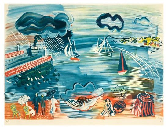 Appraisal: Raoul Dufy - afterle havre lithograph printed in colors with