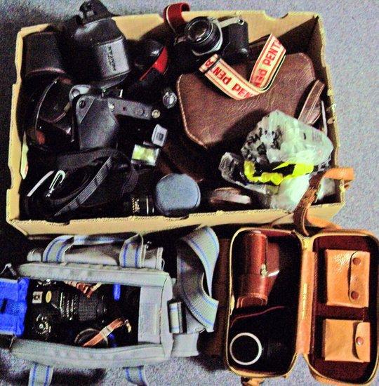 Appraisal: A large quantity of cameras and accessories including Pentax and