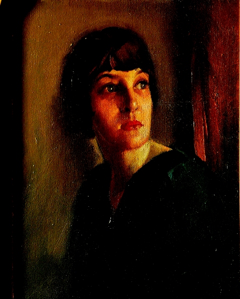 Appraisal: Frank Whitmore Portrait of a Young Woman oil on canvas