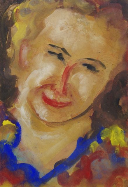 Appraisal: Danila Vassilieff - The Laughing One I watercolour x cm