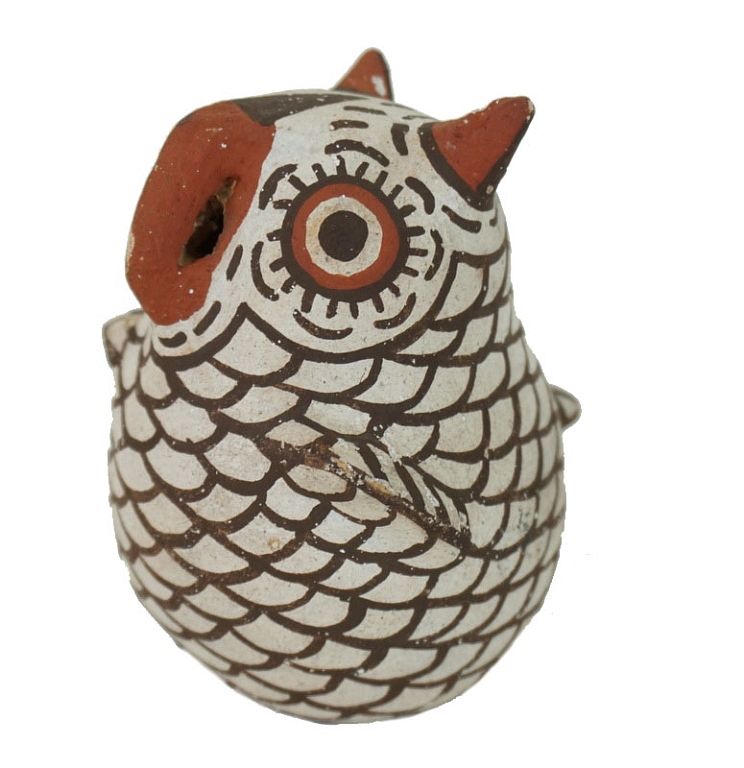 Appraisal: N B Zuni Native American Ceramic Owl Figure N B