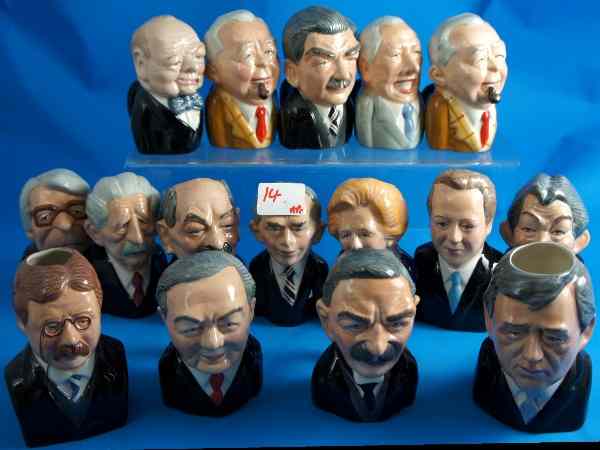 Appraisal: Bairstow Manor Pottery Set of toby Jugs British Prime ministers