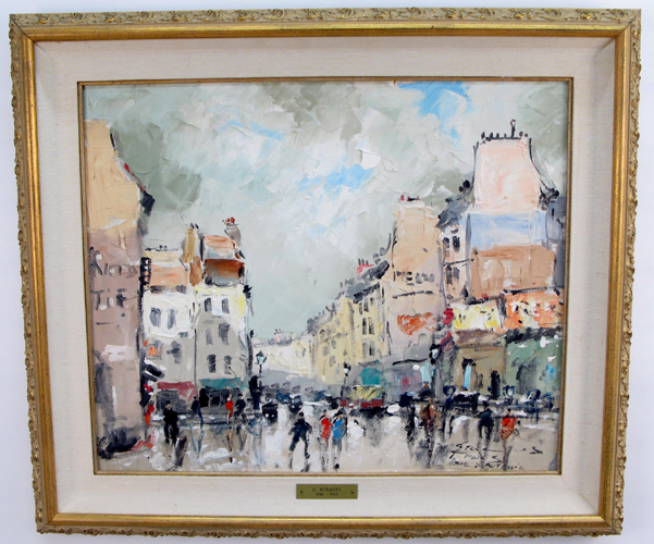 Appraisal: GERHARD COHN ROEMERS German - Oil on canvas Paris street