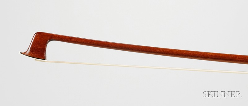 Appraisal: Gold Mounted Violin Bow the round stick unstamped the plain