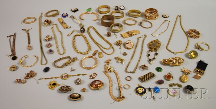 Appraisal: Group of Victorian Jewelry including a number of gold-filled and