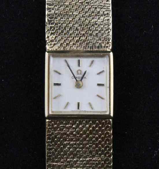 Appraisal: A lady's early 's ct gold Omega wrist watch with