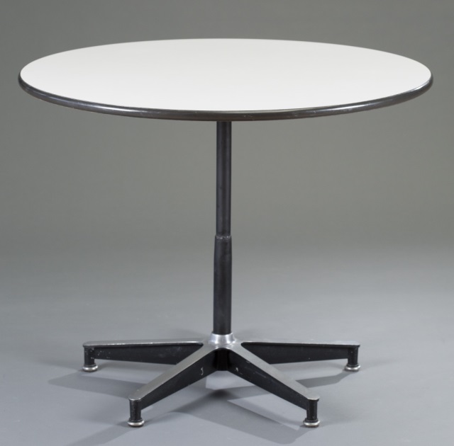 Appraisal: Charles Eames for Herman Miller Pedestal Table White laminate top