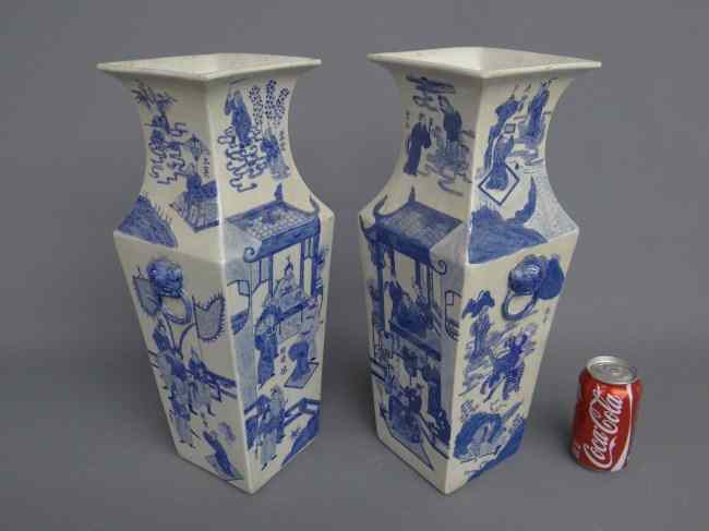 Appraisal: Pair Asian porcelain '' vases