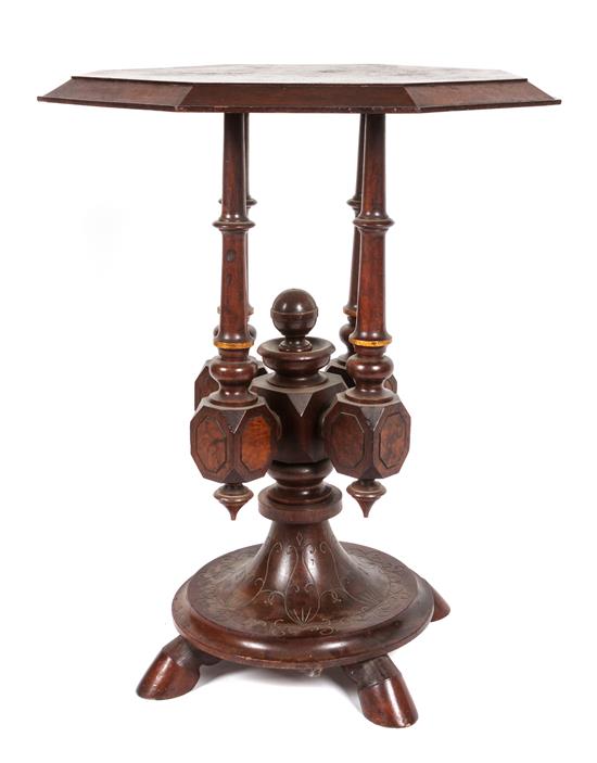 Appraisal: Sale Lot A Victorian Walnut Occasional Table having an octagonal